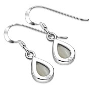 Mother of Pearl Drop Silver Earrings, e404